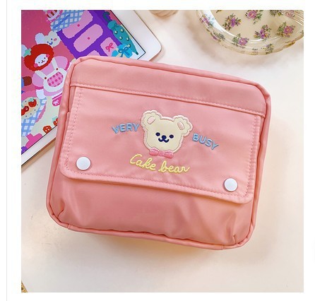 New Bentoy Milkjoy Korea Ins Bear Cosmetic Cases Cute Student Pencil Bag Case Holder Large Capacity Home Storage Case Bag
