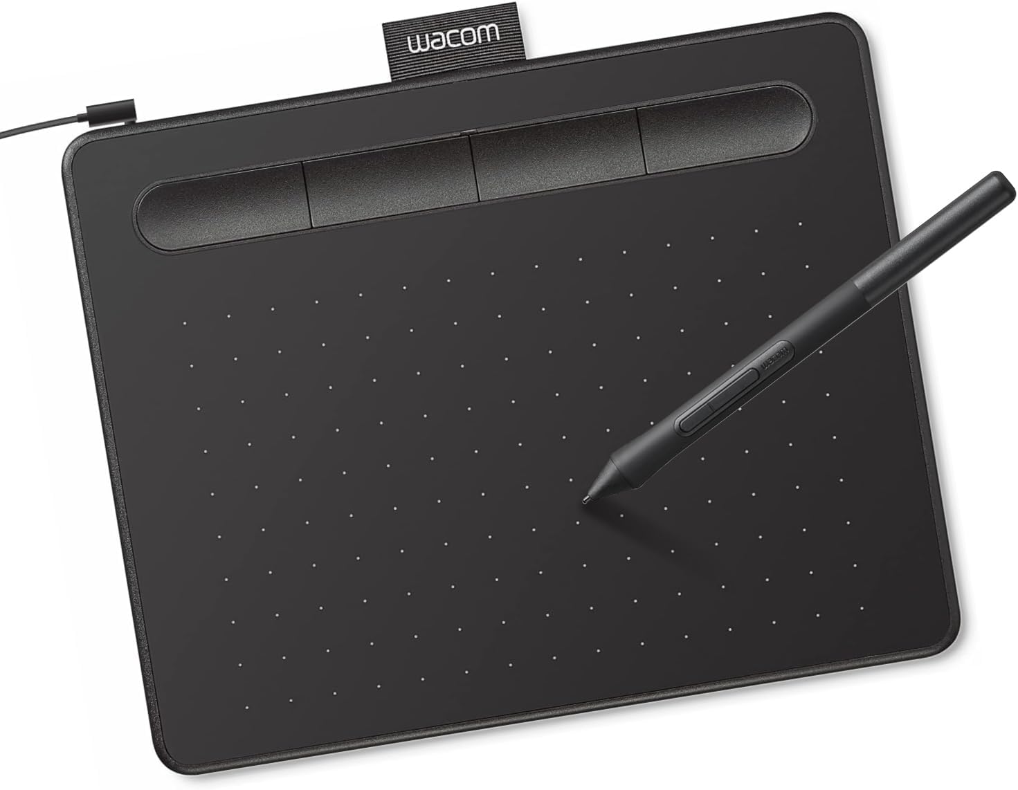 Wacom Intuos Small Graphics Drawing Tablet, Includes Training & Software; 4 Customizable ExpressKeys Compatible with Chromebook Mac Android & Windows, Black