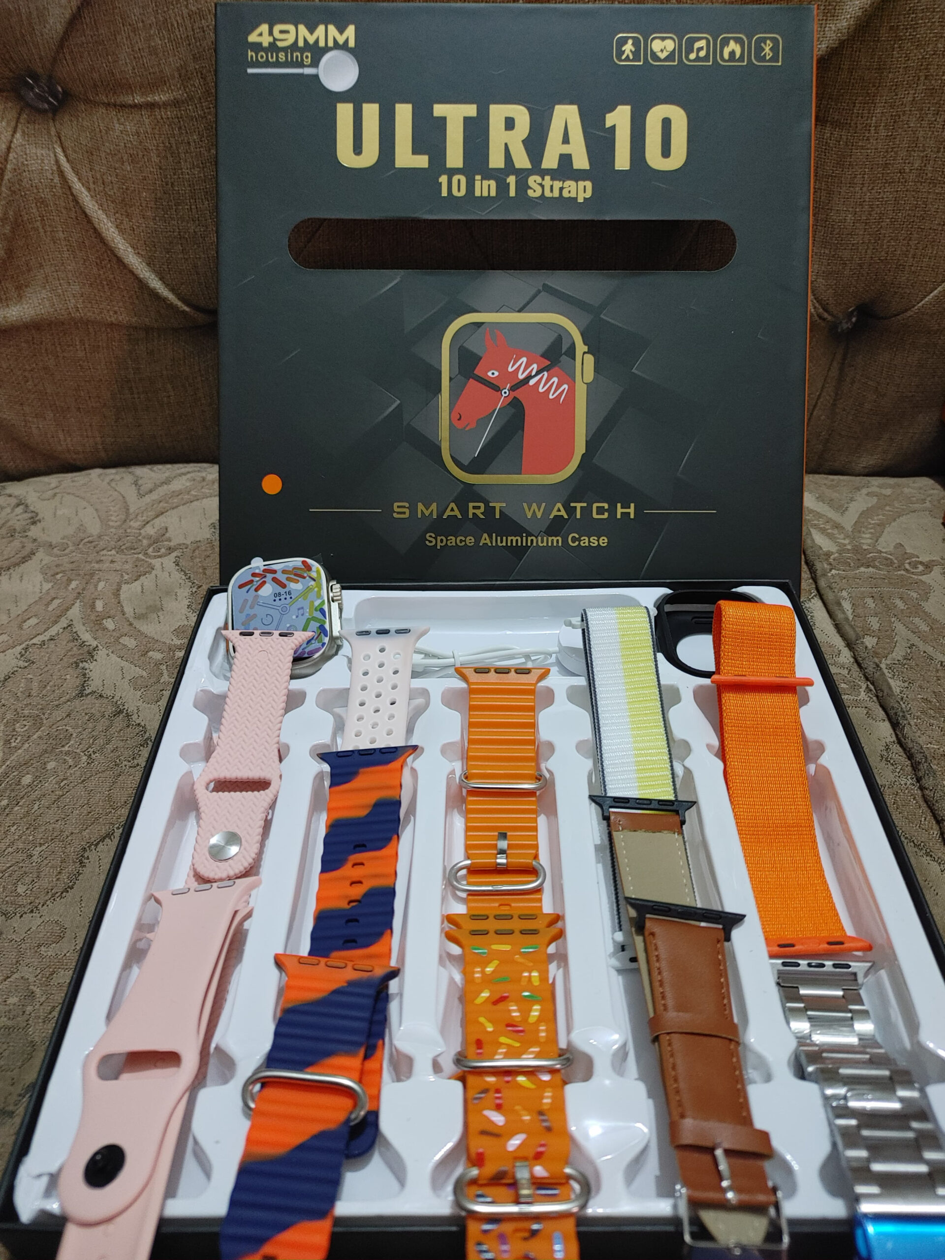 ultra 10 smartwatch | 10 in 1 series 8 | 2.01″ hd big screen | ip68 waterproof | 10 straps included ultra 10 smartwatch | 10 in 1 series 8 | 2.01″ hd big screen | ip68 waterproof | 10 straps included