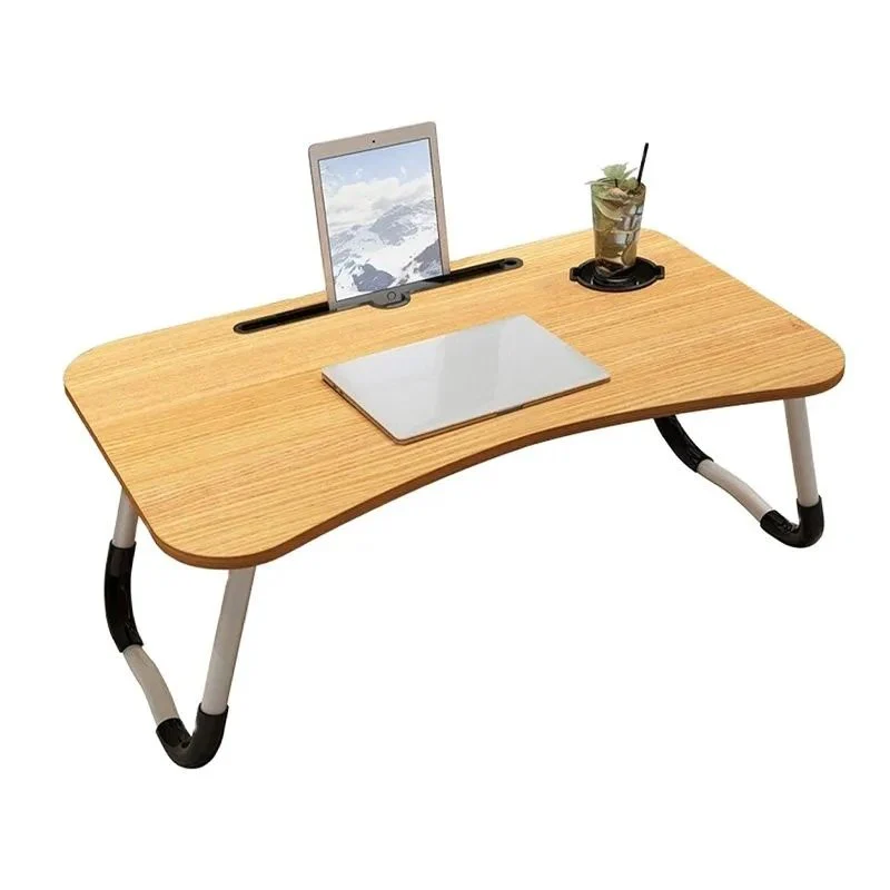 laptop table foldable with tablet groove & cup slot | beige color | multi purpose desk for work, study, and meals laptop table foldable with tablet groove & cup slot | beige color | multi purpose desk for work, study, and meals