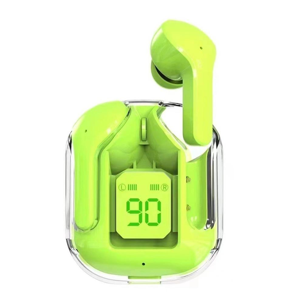 Air31 Transparent Bluetooth 5.3 Earbuds – LED Display & Heavy Bass