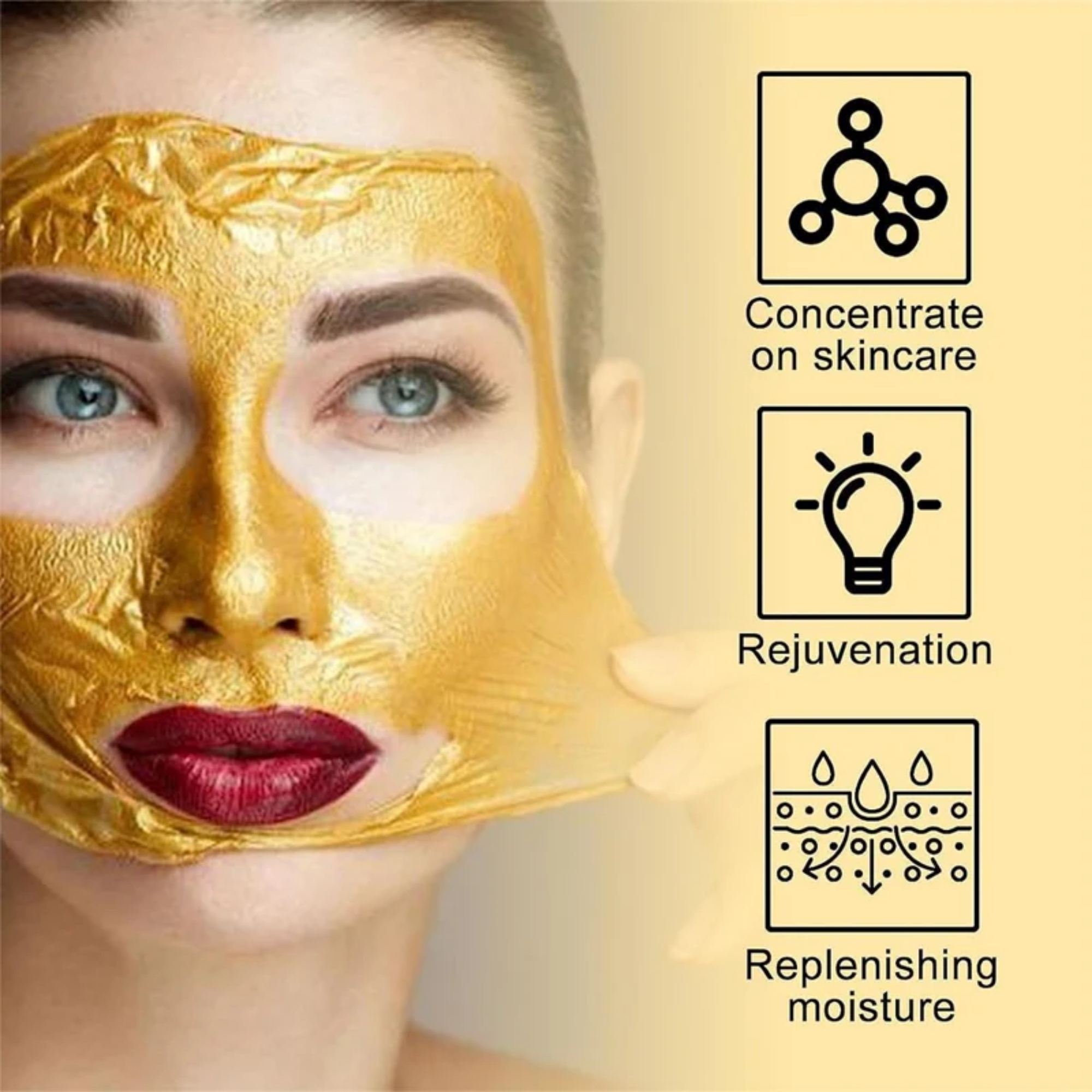 retinol snake venom peptide gold mask | anti aging moisturizing brightening skincare cream 100g retinol snake venom peptide gold mask | anti aging moisturizing brightening skincare cream 100g