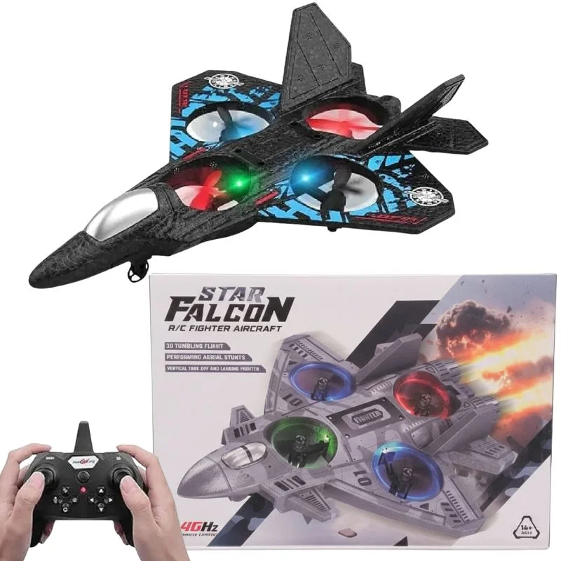 premium rc fighter jet plane 2.4 | remote control foam airplane toy with lights & 3d stunt glider premium rc fighter jet plane 2.4 | remote control foam airplane toy with lights & 3d stunt glider