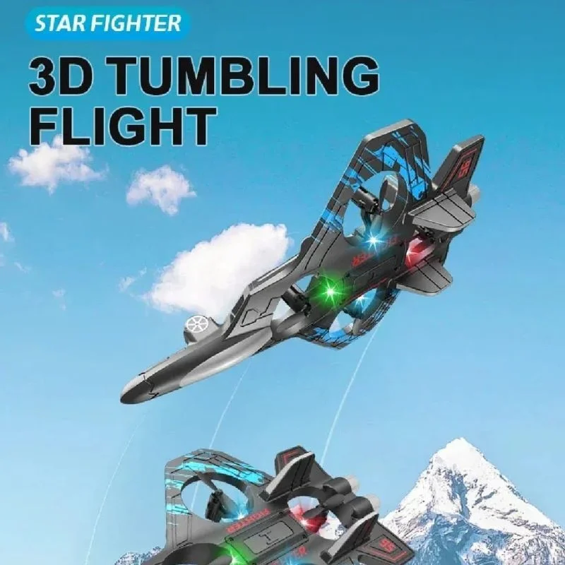 premium rc fighter jet plane 2.4 | remote control foam airplane toy with lights & 3d stunt glider premium rc fighter jet plane 2.4 | remote control foam airplane toy with lights & 3d stunt glider