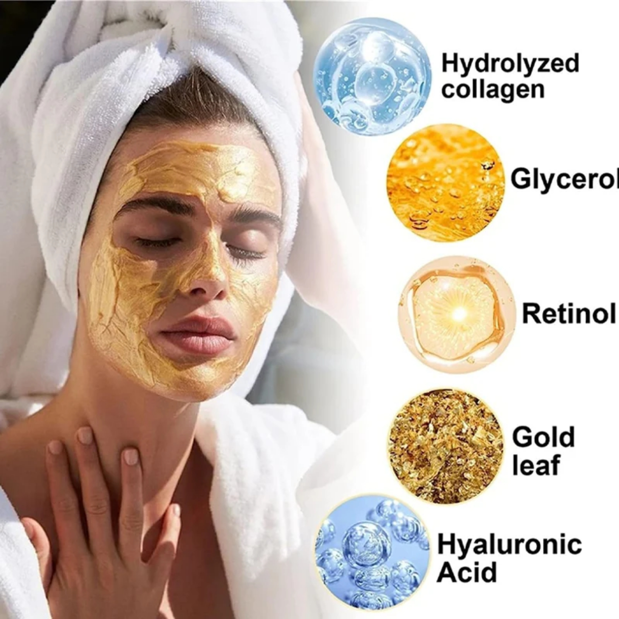 retinol snake venom peptide gold mask | anti aging moisturizing brightening skincare cream 100g retinol snake venom peptide gold mask | anti aging moisturizing brightening skincare cream 100g