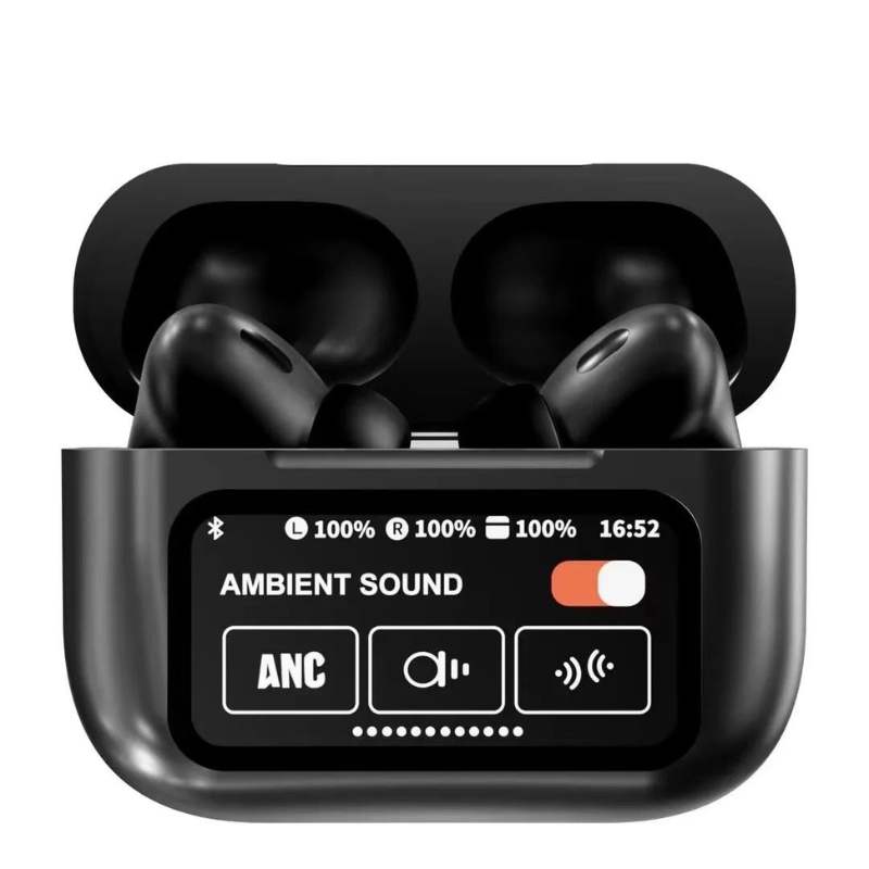 black a9 pro anc bluetooth 5.4 wireless earbuds with smart screen and active noise cancellation black a9 pro anc bluetooth 5.4 wireless earbuds with smart screen and active noise cancellation