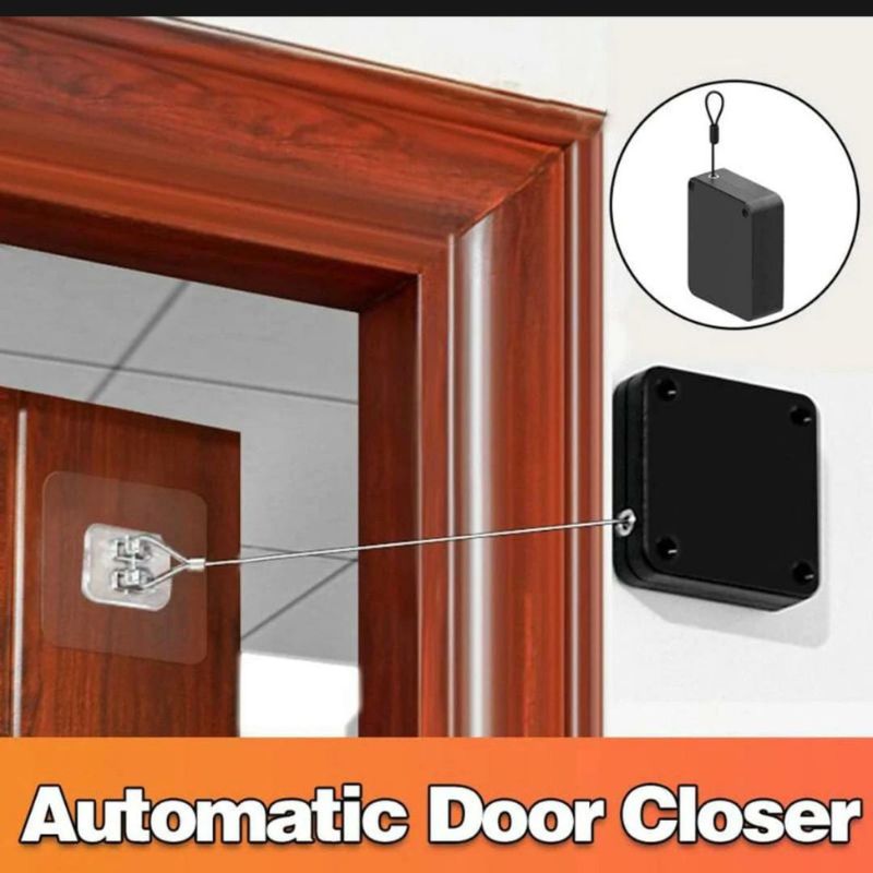portable automatic door closer | punch free installation | self closing device with strong pull force portable automatic door closer | punch free installation | self closing device with strong pull force