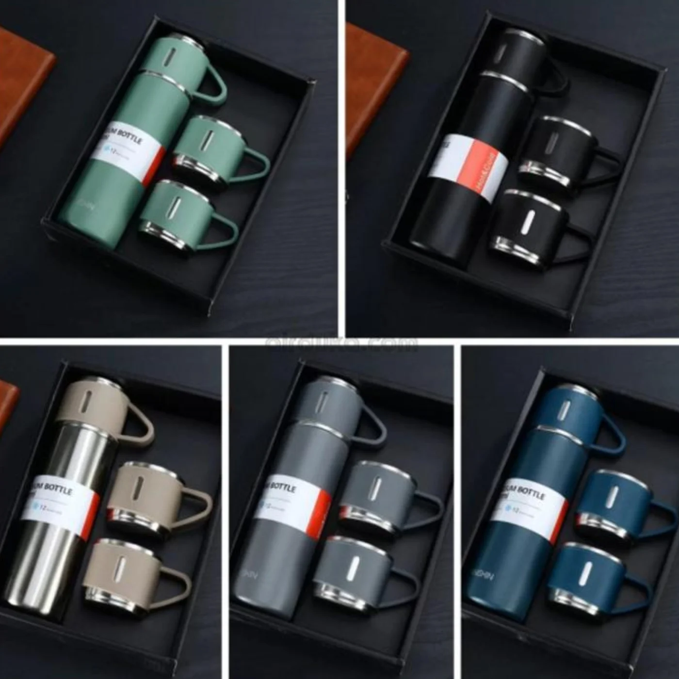 3 cup 500ml double layer stainless steel vacuum flask set | hot & cold | travel thermos 3 cup 500ml double layer stainless steel vacuum flask set | hot & cold | travel thermos
