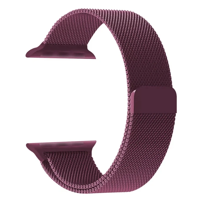 plum | apple watch milanese magnetic loop strap | stainless steel band | 42mm / 44mm / 45mm plum | apple watch milanese magnetic loop strap | stainless steel band | 42mm / 44mm / 45mm