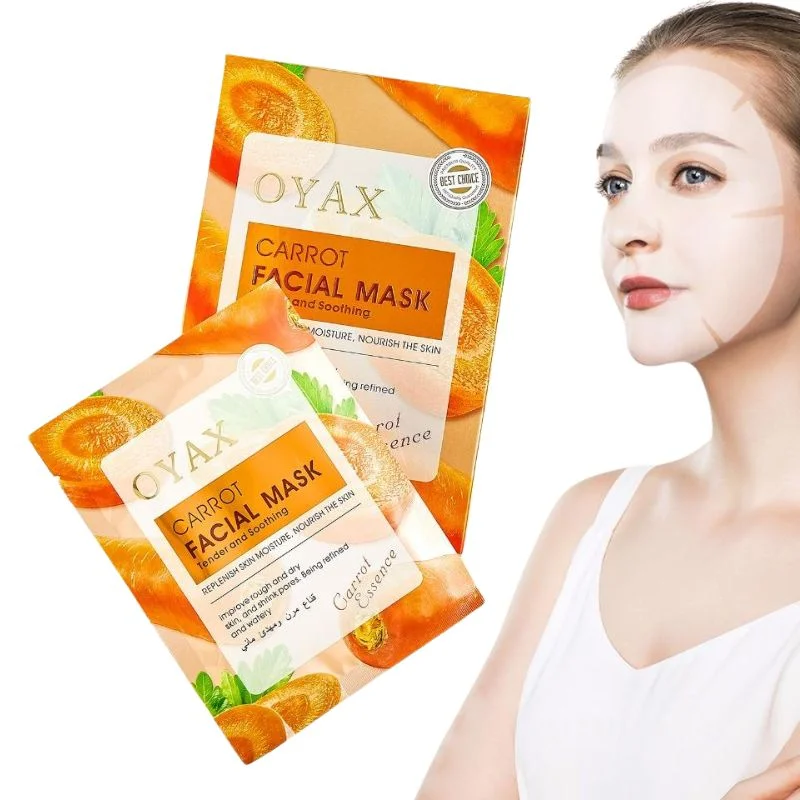 pack of 2 | beauty skin carrot sheet mask | moisturizing, brightening & nourishing facial mask pack of 2 | beauty skin carrot sheet mask | moisturizing, brightening & nourishing facial mask
