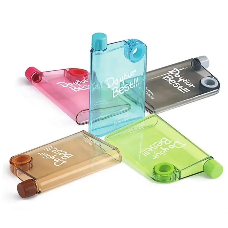 orange ultra slim notebook style water bottle 380ml | portable memo bottle for travel, school & office orange ultra slim notebook style water bottle 380ml | portable memo bottle for travel, school & office