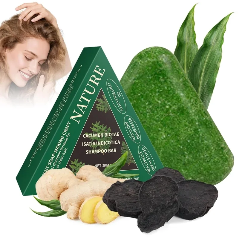 nature triangle shampoo bar | plant based herbal hair growth soap | calming, strengthening & eco friendly nature triangle shampoo bar | plant based herbal hair growth soap | calming, strengthening & eco friendly