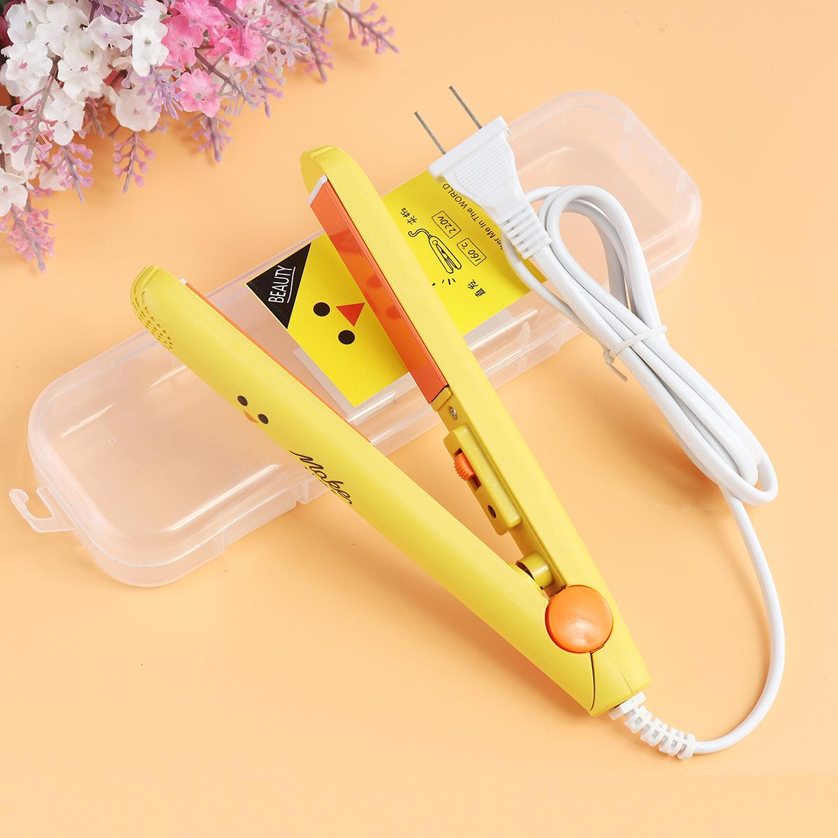 mini portable ceramic hair straightener & curler | frizz free smooth hair | random color mini portable ceramic hair straightener & curler | frizz free smooth hair | random color