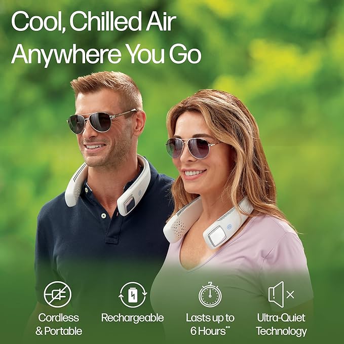 arctic air freedom wearable neck fan & air purifier | usb rechargeable 3 speed personal cooler for indoor outdoor travel arctic air freedom wearable neck fan & air purifier | usb rechargeable 3 speed personal cooler for indoor outdoor travel