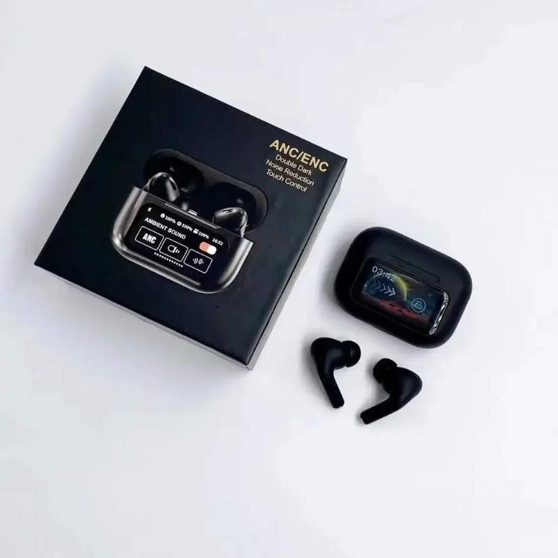 black a9 pro anc bluetooth 5.4 wireless earbuds with smart screen and active noise cancellation black a9 pro anc bluetooth 5.4 wireless earbuds with smart screen and active noise cancellation