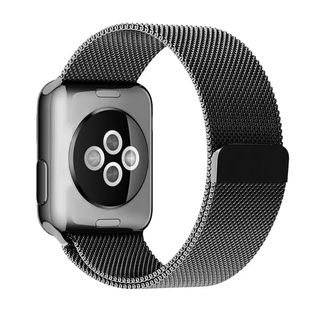 grey | apple watch milanese magnetic loop strap | stainless steel band | 42mm / 44mm / 45mm grey | apple watch milanese magnetic loop strap | stainless steel band | 42mm / 44mm / 45mm