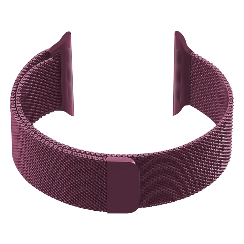 plum | apple watch milanese magnetic loop strap | stainless steel band | 42mm / 44mm / 45mm plum | apple watch milanese magnetic loop strap | stainless steel band | 42mm / 44mm / 45mm
