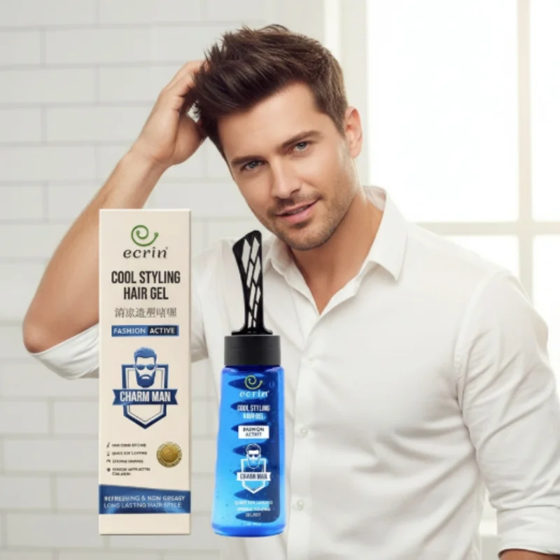 ecrin cool styling hair gel 280ml with active collagen strong hold & cool fresh effect ecrin cool styling hair gel 280ml with active collagen strong hold & cool fresh effect