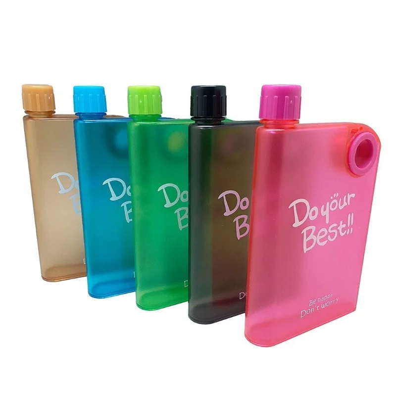 orange ultra slim notebook style water bottle 380ml | portable memo bottle for travel, school & office orange ultra slim notebook style water bottle 380ml | portable memo bottle for travel, school & office