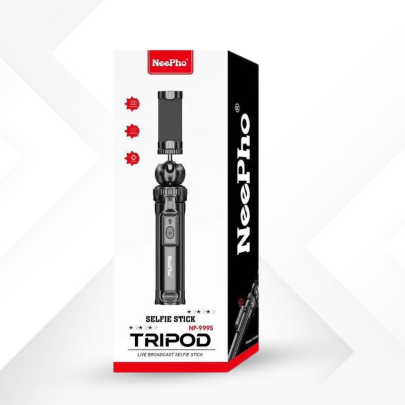 neepho np 999s 2 in 1 selfie stick & tripod | adjustable height, bluetooth remote | universal smartphone & camera mount | lightweight & portable neepho np 999s 2 in 1 selfie stick & tripod | adjustable height, bluetooth remote | universal smartphone & camera mount | lightweight & portable