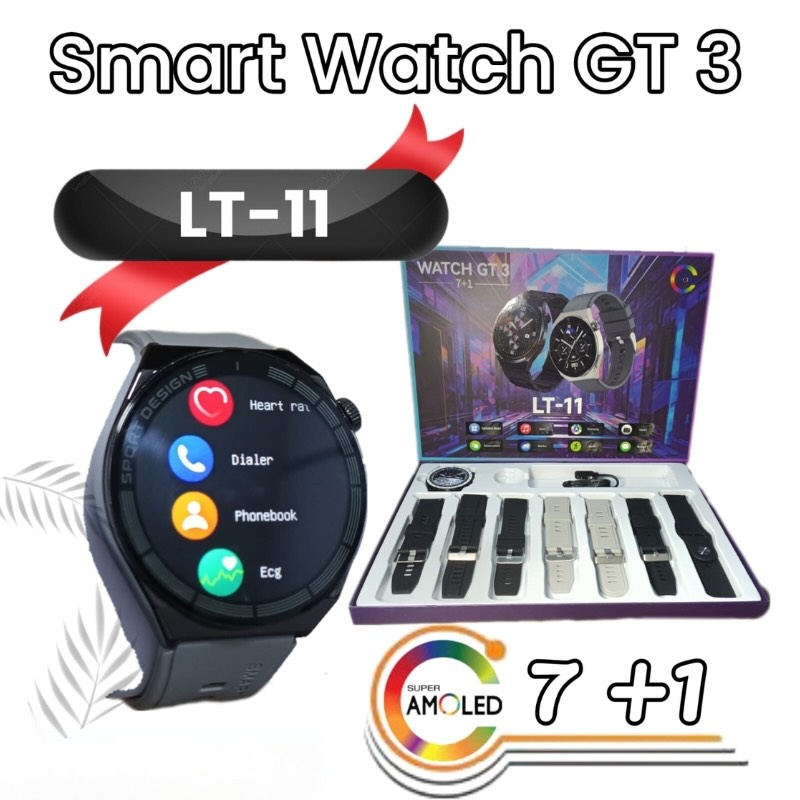 LT-11 GT 3 Smart Watch | 1.3″ Touchscreen, Fitness Tracker, Heart Rate & Notifications