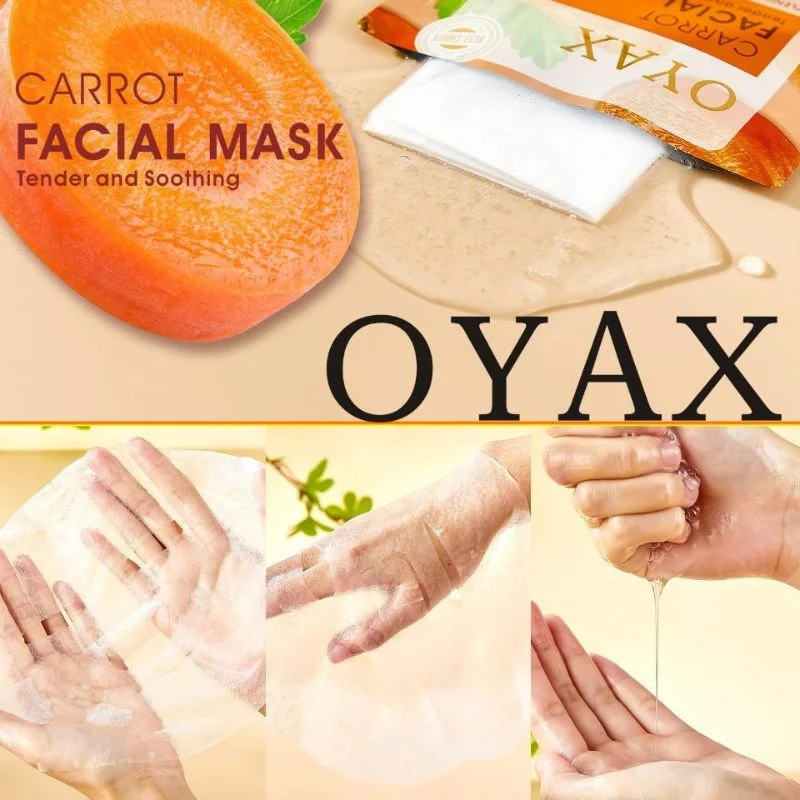 pack of 2 | beauty skin carrot sheet mask | moisturizing, brightening & nourishing facial mask pack of 2 | beauty skin carrot sheet mask | moisturizing, brightening & nourishing facial mask