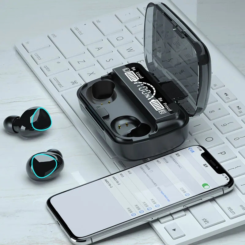 m10 damix v 5.3 bluetooth wireless earbuds with led display, touch control, and long battery life m10 damix v 5.3 bluetooth wireless earbuds with led display, touch control, and long battery life