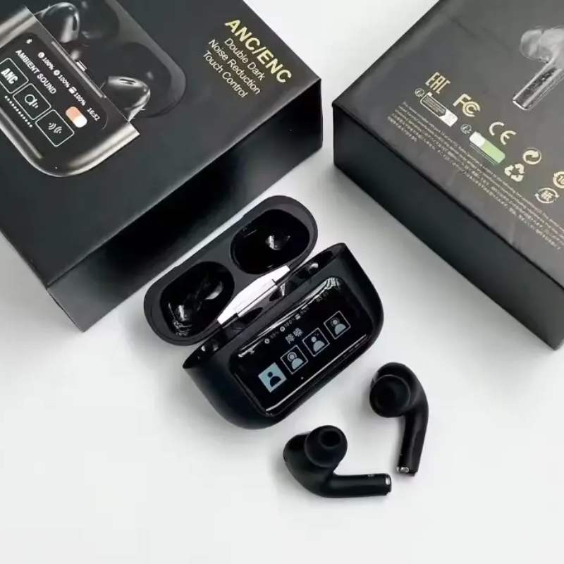 black a9 pro anc bluetooth 5.4 wireless earbuds with smart screen and active noise cancellation black a9 pro anc bluetooth 5.4 wireless earbuds with smart screen and active noise cancellation