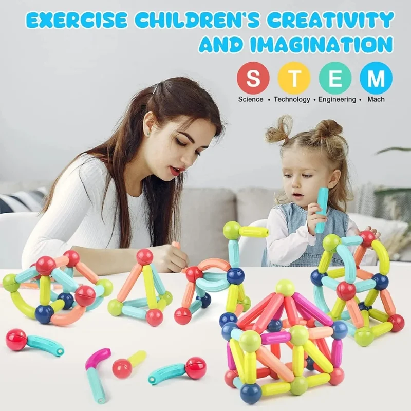 25 pcs magnetic building blocks set | stem educational rods & balls toy for kids 25 pcs magnetic building blocks set | stem educational rods & balls toy for kids