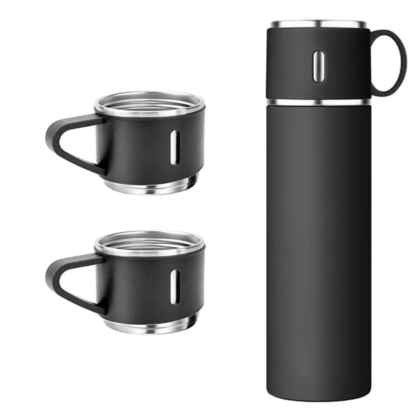 3 cup 500ml double layer stainless steel vacuum flask set | hot & cold | travel thermos 3 cup 500ml double layer stainless steel vacuum flask set | hot & cold | travel thermos