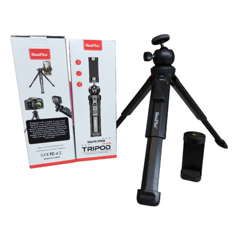neepho np 999s 2 in 1 selfie stick & tripod | adjustable height, bluetooth remote | universal smartphone & camera mount | lightweight & portable neepho np 999s 2 in 1 selfie stick & tripod | adjustable height, bluetooth remote | universal smartphone & camera mount | lightweight & portable
