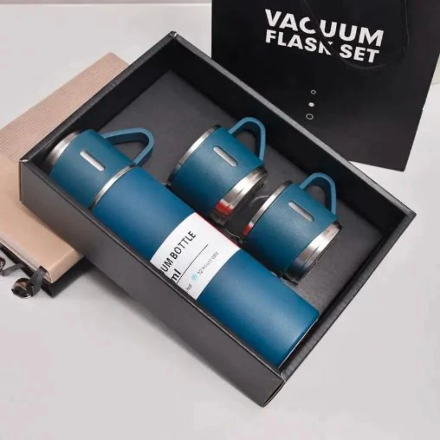 3 cup 500ml double layer stainless steel vacuum flask set | hot & cold | travel thermos 3 cup 500ml double layer stainless steel vacuum flask set | hot & cold | travel thermos