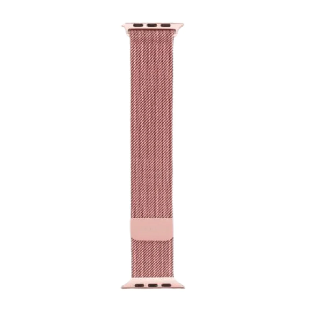 rose pink | apple watch milanese magnetic loop strap | stainless steel band | 42mm / 44mm / 45mm rose pink | apple watch milanese magnetic loop strap | stainless steel band | 42mm / 44mm / 45mm