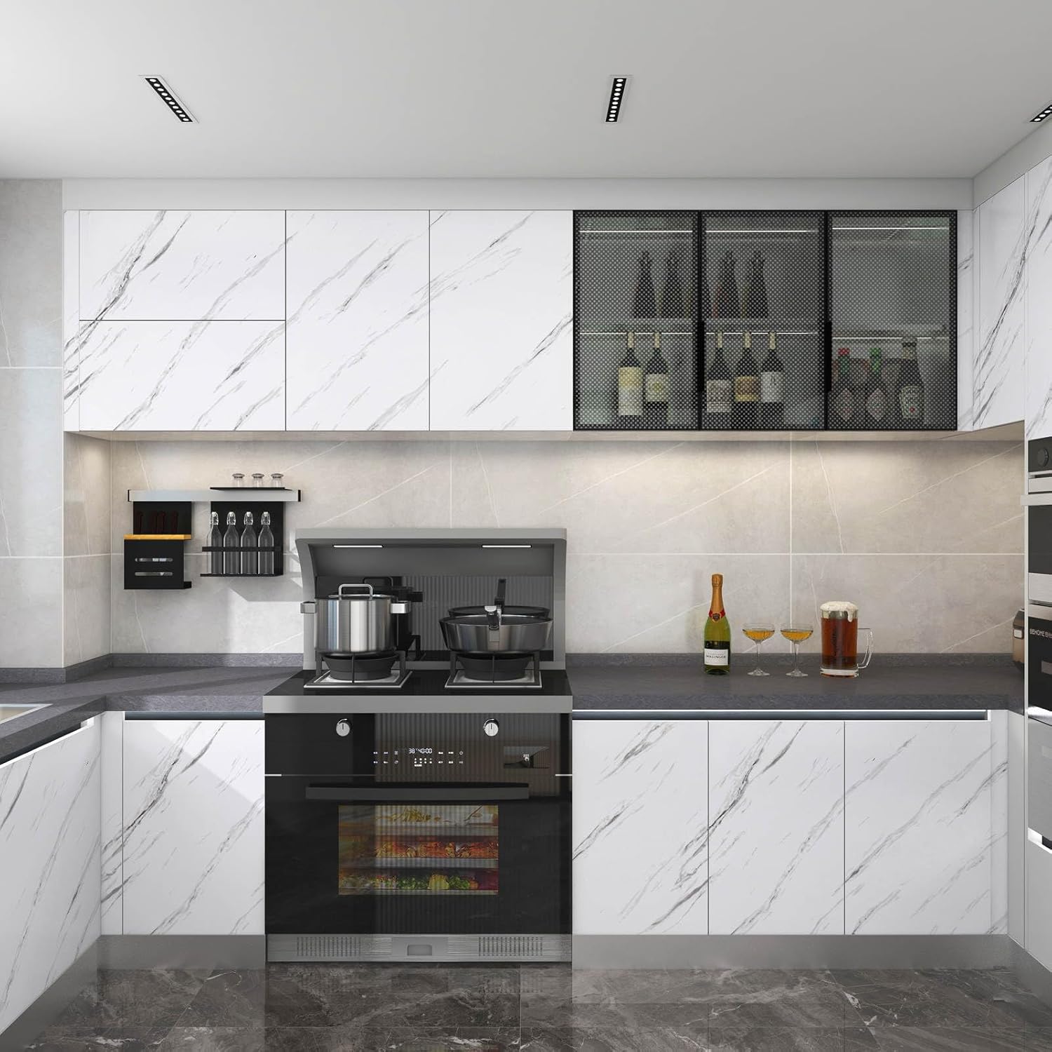 white & grey | marble sheet sticker 60x200cm | waterproof self adhesive pvc wallpaper for furniture walls white & grey | marble sheet sticker 60x200cm | waterproof self adhesive pvc wallpaper for furniture walls