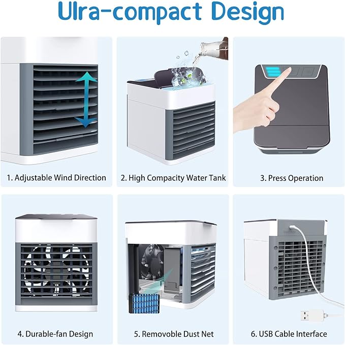 arctic air ultra 3 in 1 mini usb portable air cooler | personal evaporative ac with led night light for home office travel arctic air ultra 3 in 1 mini usb portable air cooler | personal evaporative ac with led night light for home office travel