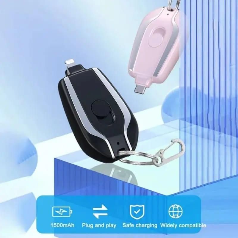 mini keychain power bank | ultra compact 1500mah | emergency charger for phones & gadgets mini keychain power bank | ultra compact 1500mah | emergency charger for phones & gadgets