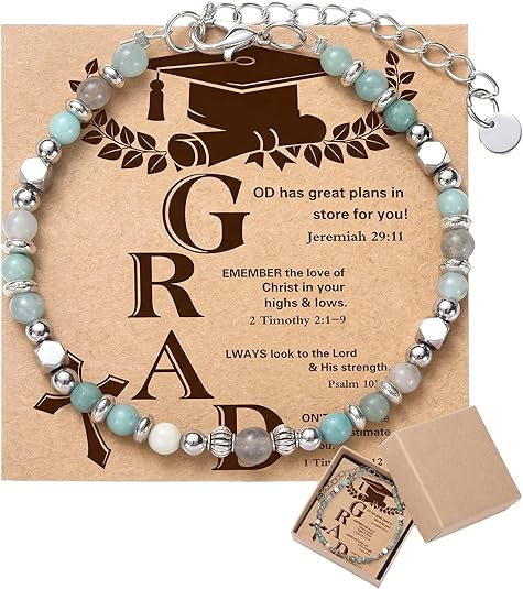 Unittype 2026 Graduation Bracelet Moonstone Amazonite
