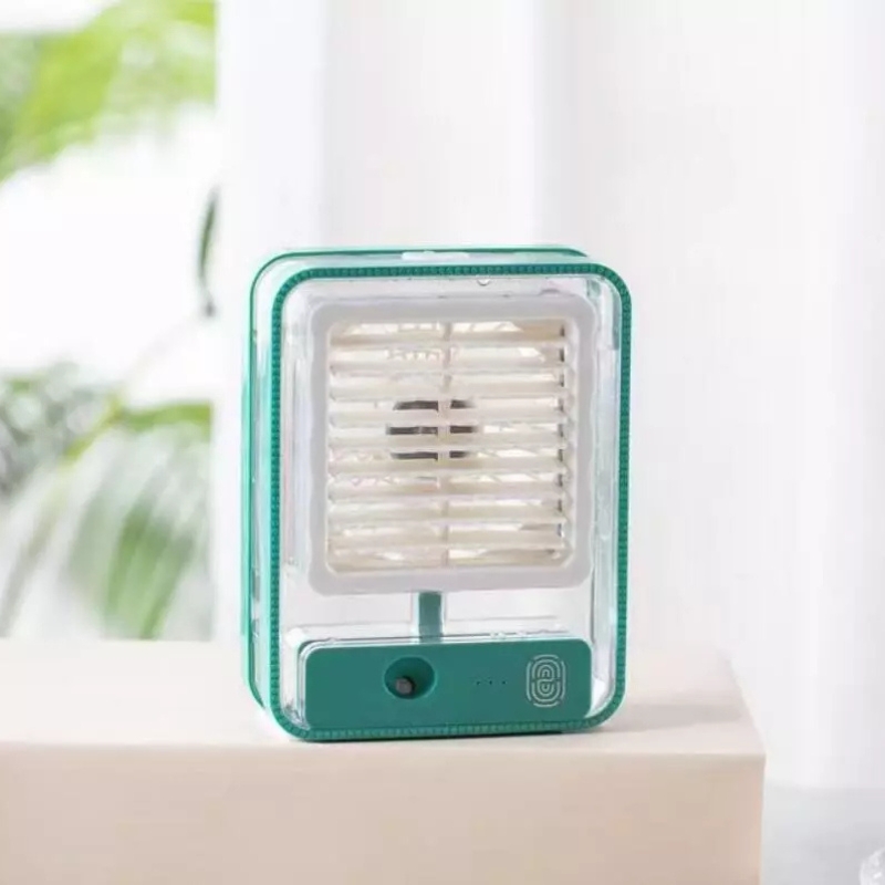 portable usb air cooler fan – 3 speed, mist spray, rechargeable | random color portable usb air cooler fan – 3 speed, mist spray, rechargeable | random color