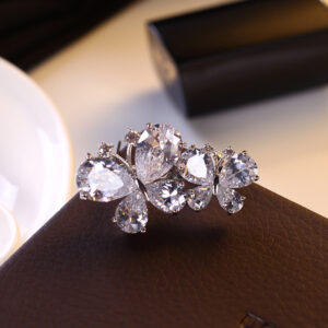 snowflake crystal brooch for women elegant party wear
