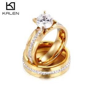 titanium steel couple rings valentine gift