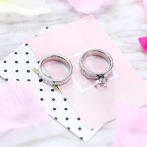 titanium steel couple rings valentine gift