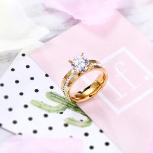 titanium steel couple rings valentine gift