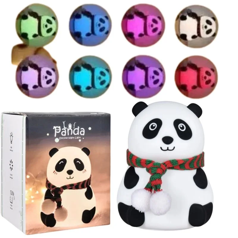 panda led night lamp | yh 608 model | soft silicone rechargeable night light | 7 color touch control | kids bedroom, nursery & gift decor panda led night lamp | yh 608 model | soft silicone rechargeable night light | 7 color touch control | kids bedroom, nursery & gift decor