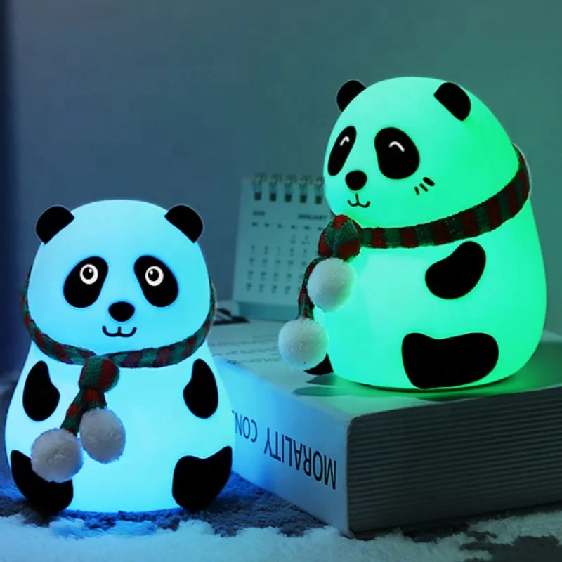 panda led night lamp | yh 608 model | soft silicone rechargeable night light | 7 color touch control | kids bedroom, nursery & gift decor panda led night lamp | yh 608 model | soft silicone rechargeable night light | 7 color touch control | kids bedroom, nursery & gift decor