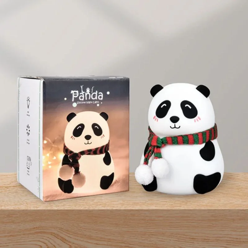panda led night lamp | yh 608 model | soft silicone rechargeable night light | 7 color touch control | kids bedroom, nursery & gift decor panda led night lamp | yh 608 model | soft silicone rechargeable night light | 7 color touch control | kids bedroom, nursery & gift decor