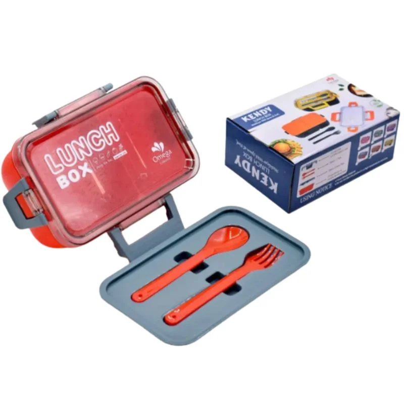 kendy lunch box with spoon & fork | 2 compartment portable tiffin box for school & office kendy lunch box with spoon & fork | 2 compartment portable tiffin box for school & office