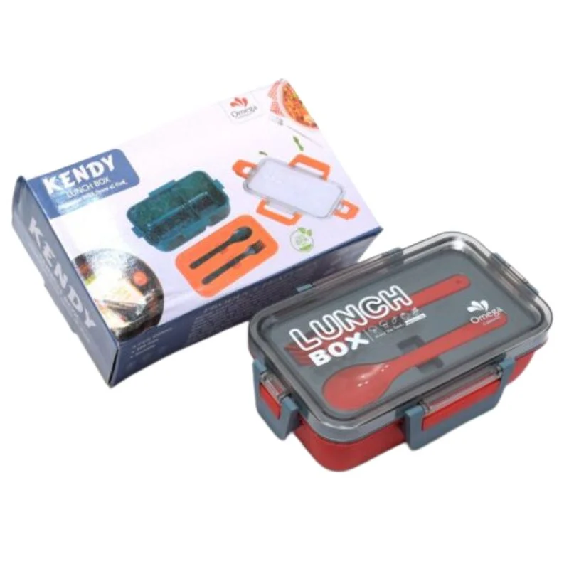 kendy lunch box with spoon & fork | 2 compartment portable tiffin box for school & office kendy lunch box with spoon & fork | 2 compartment portable tiffin box for school & office