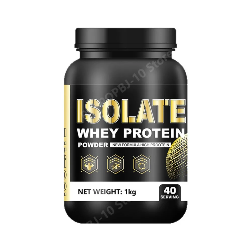 Whey Protein Isolate Powder Low Fat Supplement for Muscle Recovery and Lean Diet Sports Fitness Nutrition 1kg