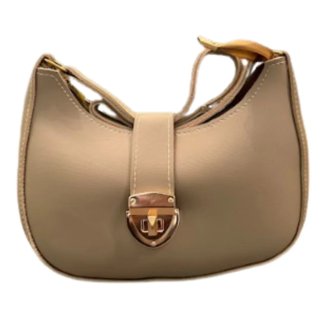 crescent leather luxury shoulder bag for women | skin color crescent leather luxury shoulder bag for women | skin color
