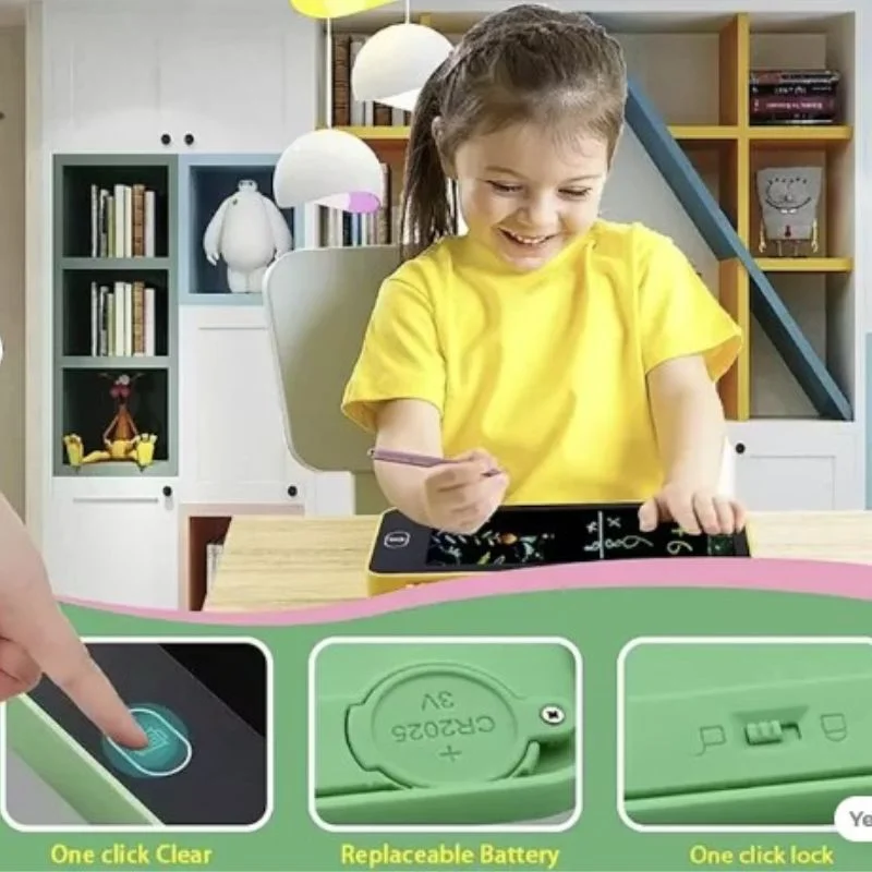 lcd drawing pen case for kids | writing tablet pencil box with screen lock & one key erase | random color lcd drawing pen case for kids | writing tablet pencil box with screen lock & one key erase | random color